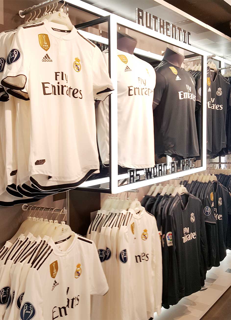 Decoración de eventos para una tienda del Real Madrid