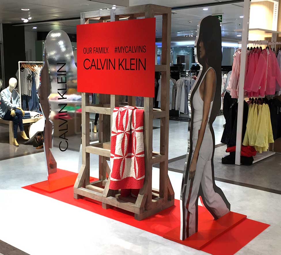 Producción de pop up para Calvin Klein